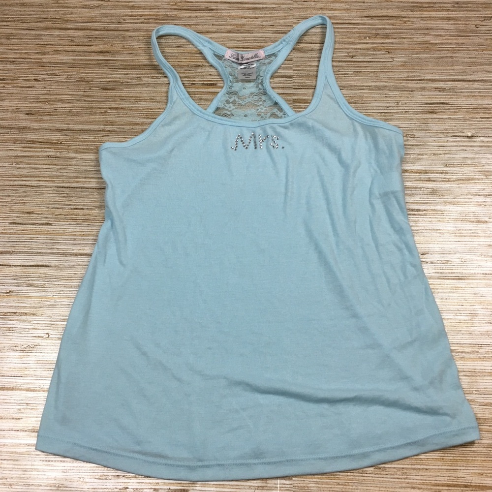 Womens embellished lace inset tank small - D2